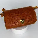 Sac triange cuir et bois