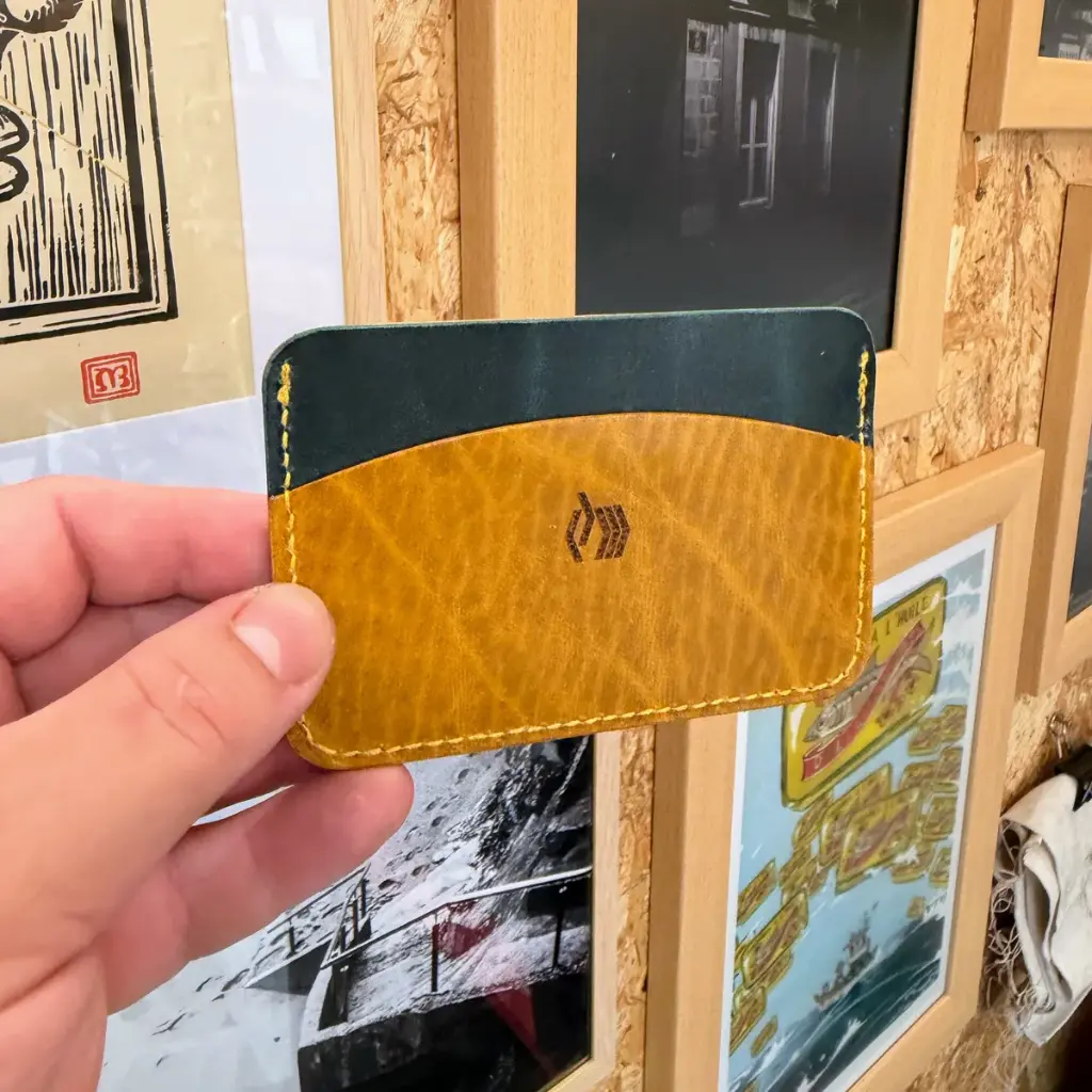 Porte carte A - vert/jaune