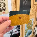 Porte carte A - vert/jaune